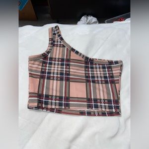 crop over the shoulder top from SHEIN